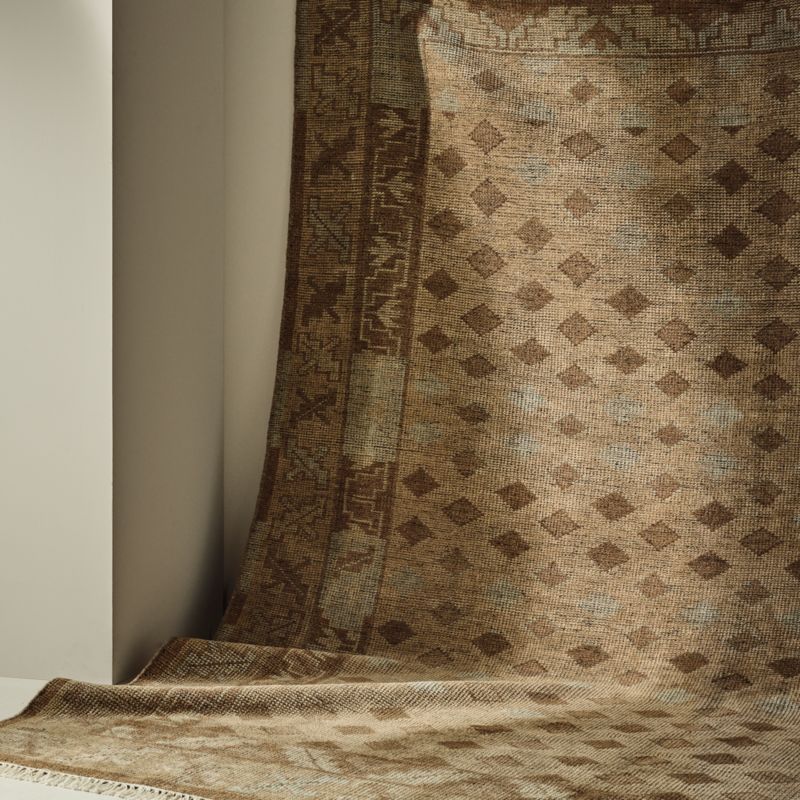 Lance Hand-Knotted Light Brown Wool and Nylon Area Rug 9'x'12' - image 4 of 6