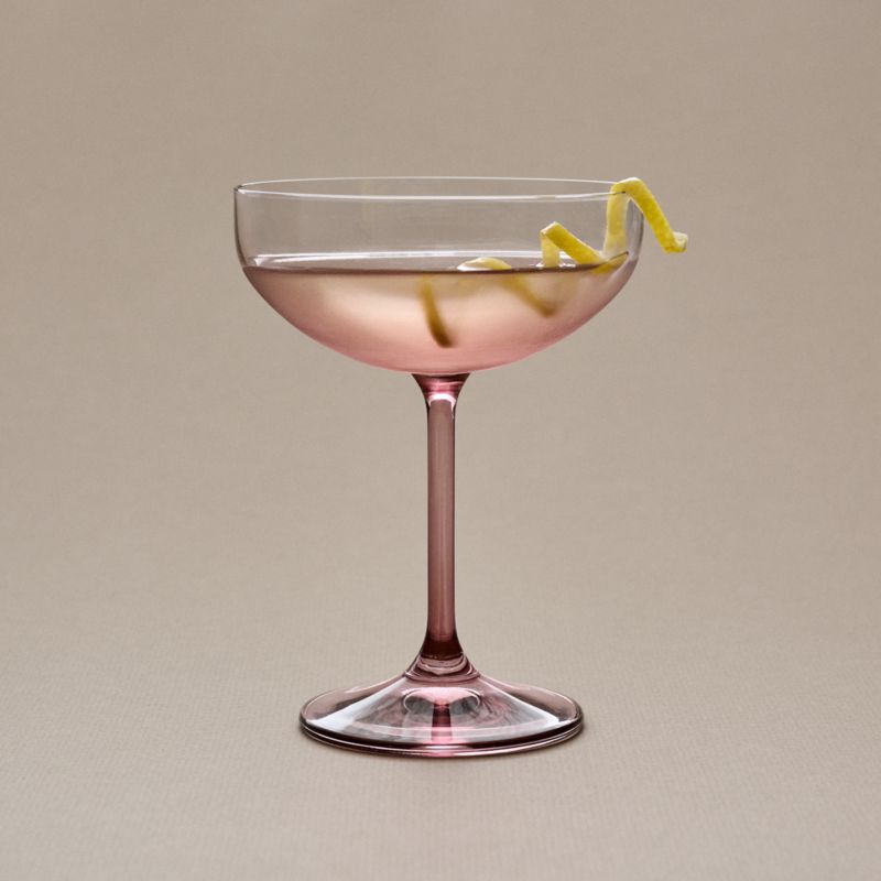 Marie Burgundy Coupe Glass - image 2 of 7