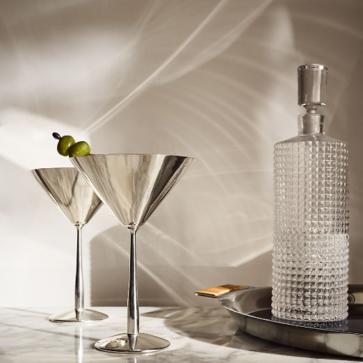 Emporia Stainless Steel Martini Glasses Set of 4