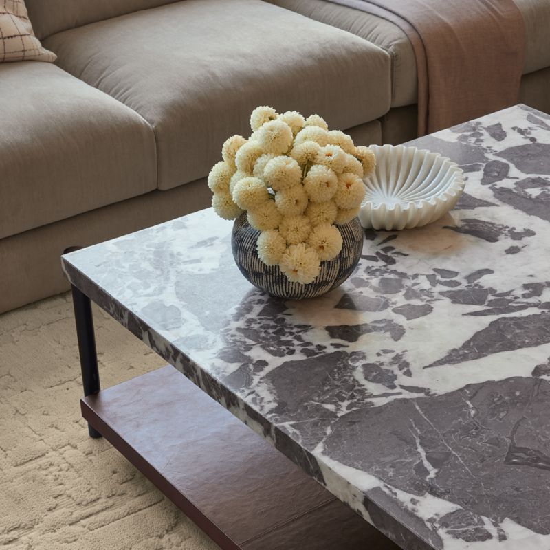 Reve Round Fluted White Marble Bowl - image 5 of 17