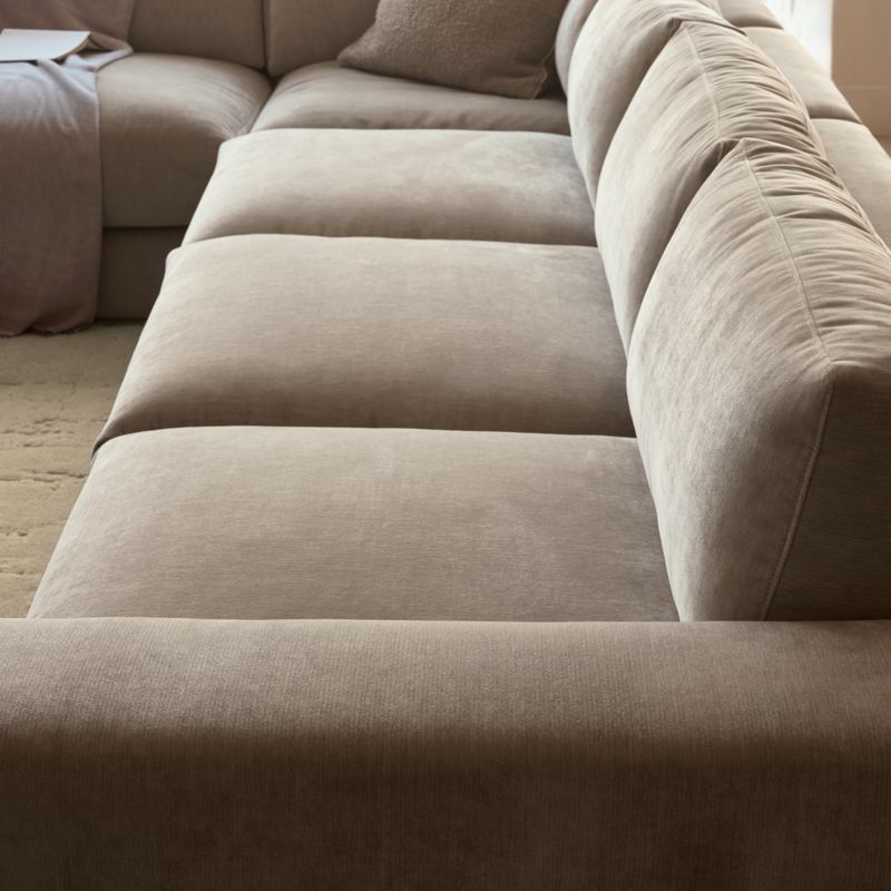 Berkeley 7-Piece U-Shaped Taupe Performance Velvet Sectional - image 7 of 9