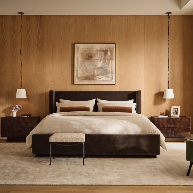 Russell Mink Faux Mohair Queen Storage Bed - image 2 of 11