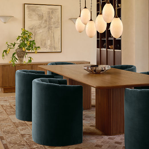 Tiro 3-Light Murano Glass and Aged Brass