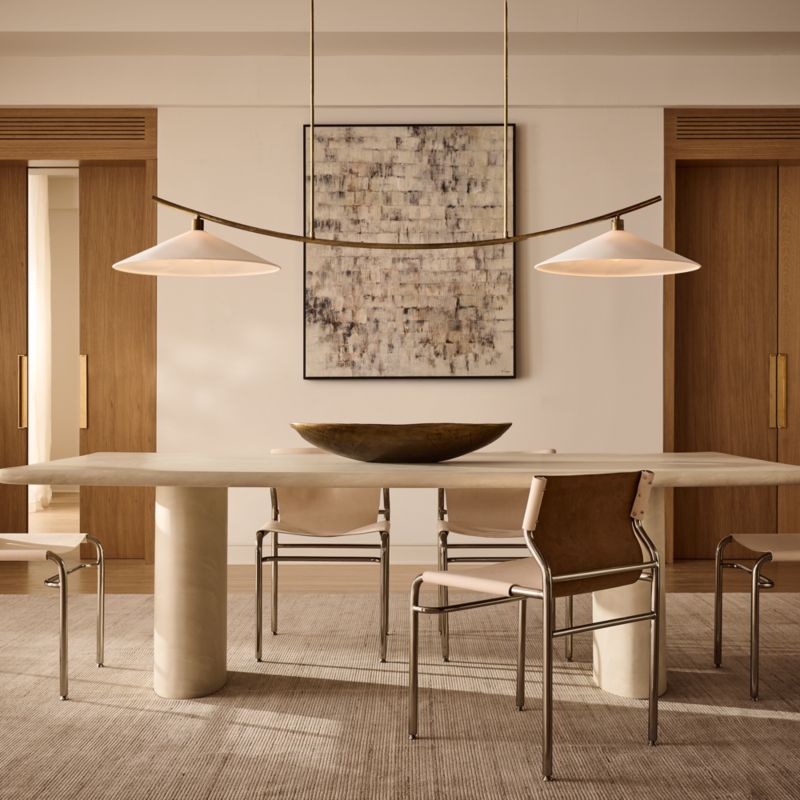 Elio 98" Rectangular Marbled Resin Dining Table - image 1 of 8