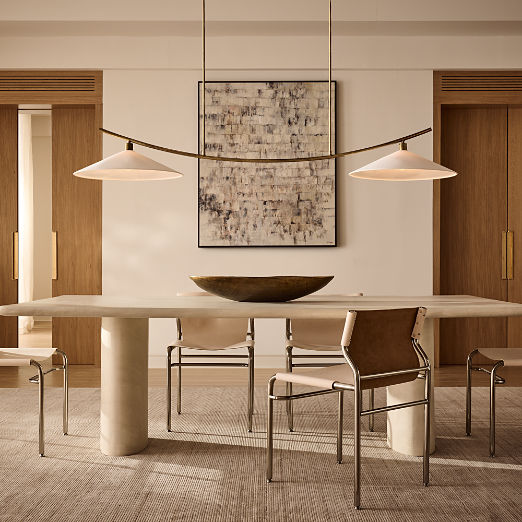 Elio 98" Rectangular Marbled Resin Dining Table