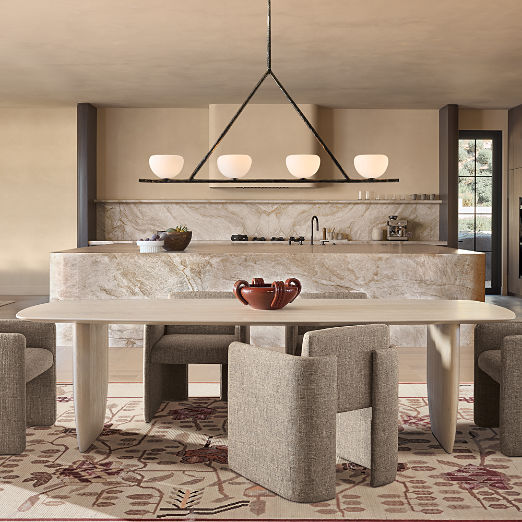 Convivio Bleached Oak Dining Table by goop (84" - 108")