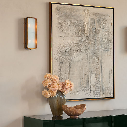 Tavish Indoor/Outdoor Aged Brass Wall Sconce