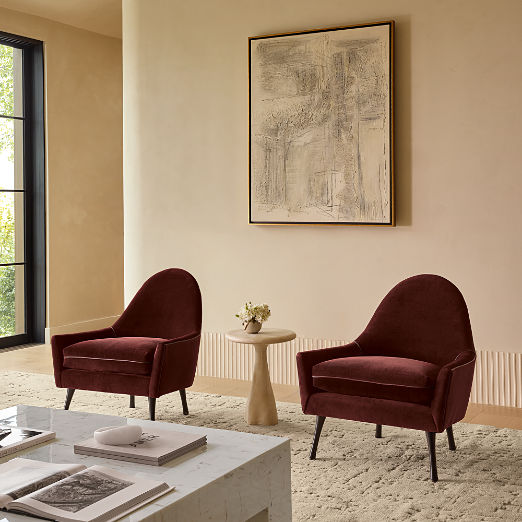 Espira Round Cream Marbled Resin Side Table