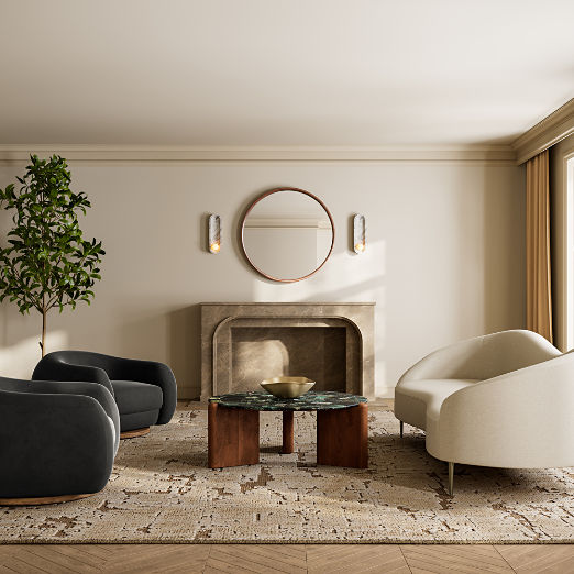 Santoro 37" Round Green Agate Coffee Table