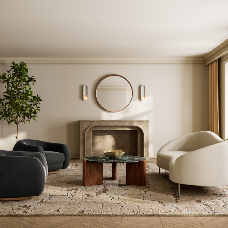 Curvo 96.5" White Performance Fabric Sofa by goop - image 10 of 17