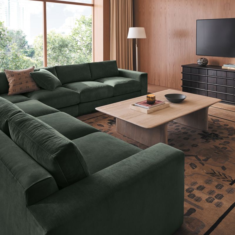 Berkeley 5-Piece L-Shaped Jade Performance Velvet Sectional - image 8 of 10
