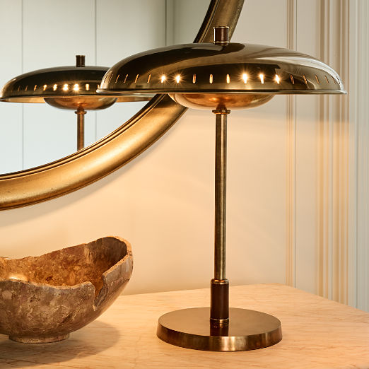Atelier Aged Brass Table Lamp by Todd Snyder