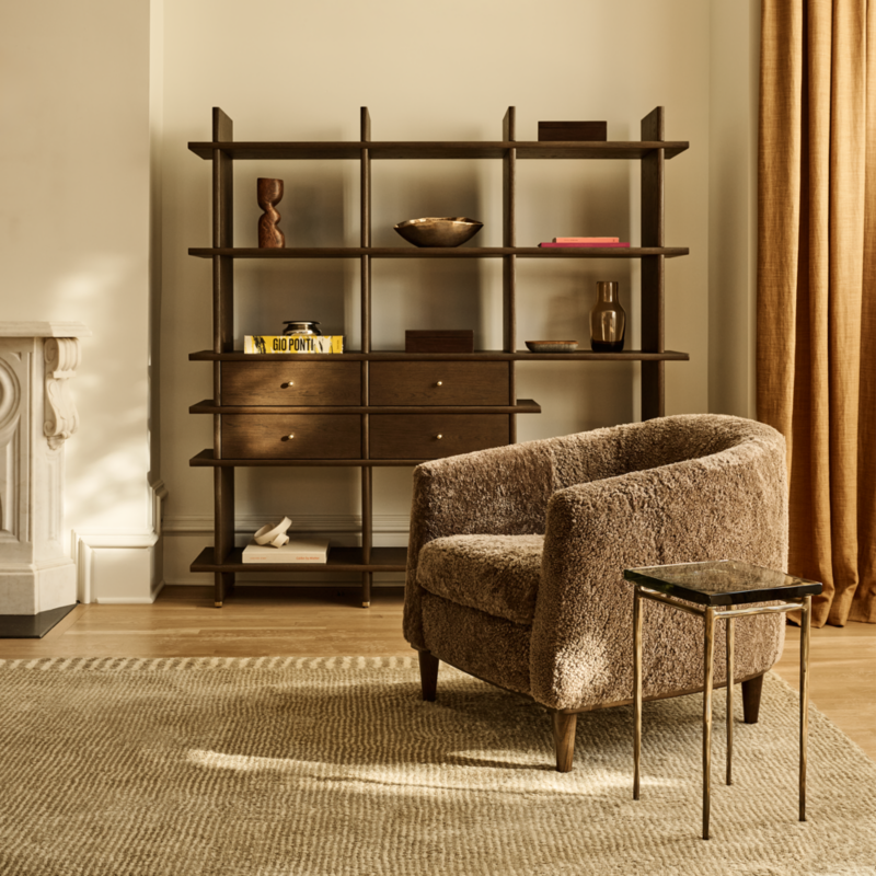 Mayfair Taupe Shearling Accent Chair by Todd Snyder - image 7 of 9