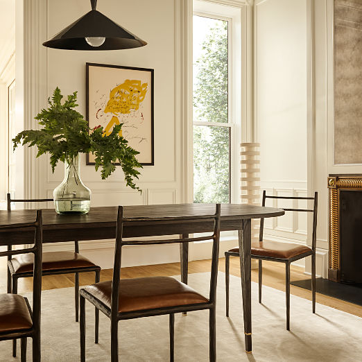 Marylebone 96" Rectangular Dark Wood Dining Table by Todd Snyder