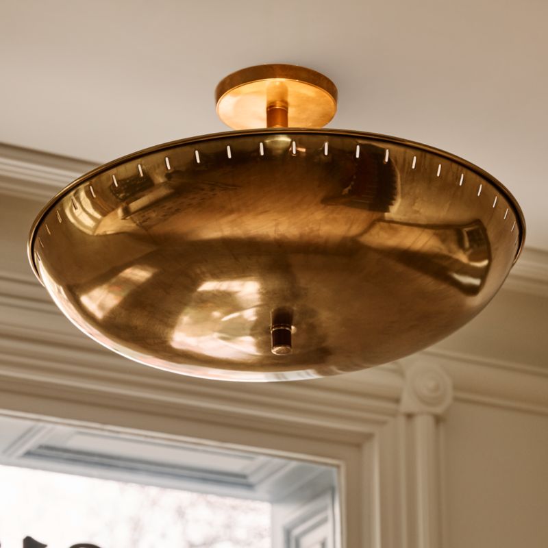 Atelier Aged Brass Semi-Flush Mount Light by Todd Snyder - image 4 of 6
