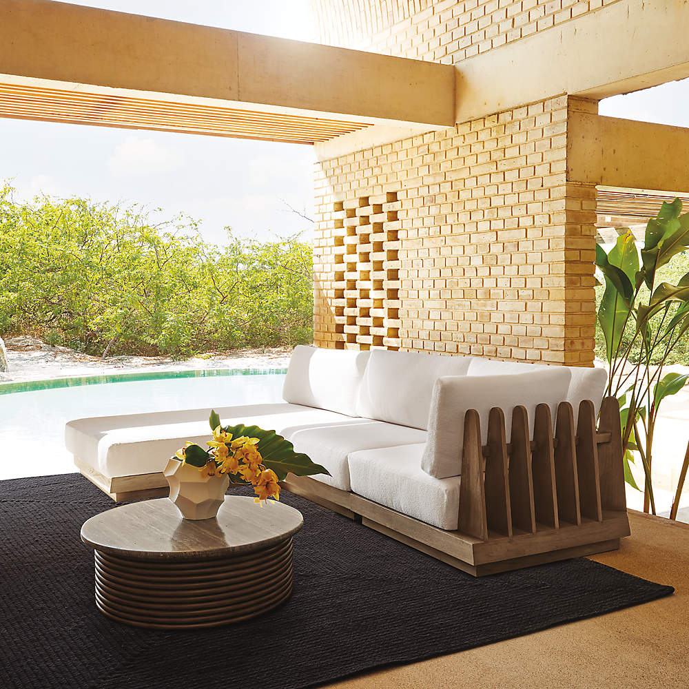 Modern outdoor best sale sectional sunbrella