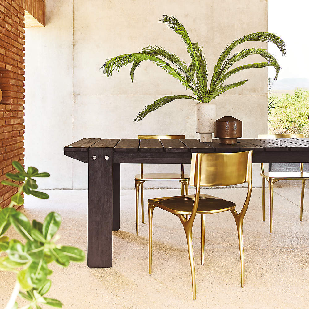 Cb2 oro gold dining chair clearance