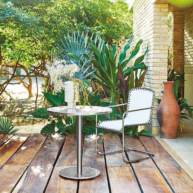 Watermark Stainless Steel Modern Outdoor Patio Bistro Table