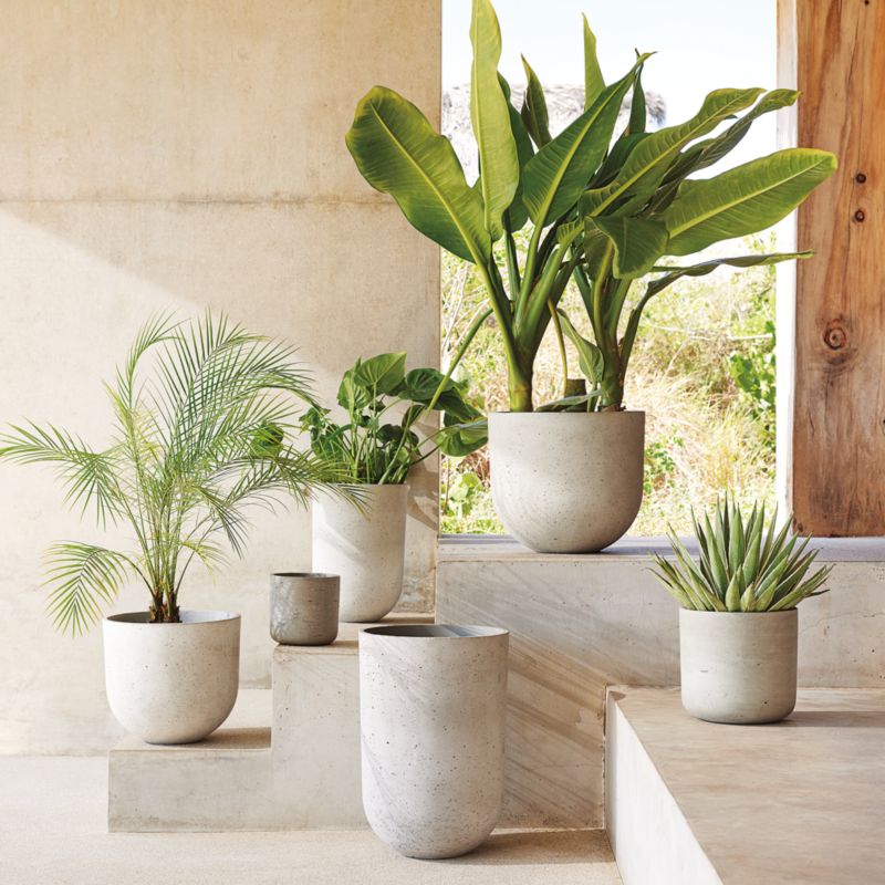 Seminyak Grey Cement Indoor/Outdoor Planter Tall - image 4 of 13