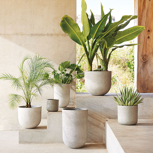 Seminyak Grey Cement Indoor/Outdoor Planter XS