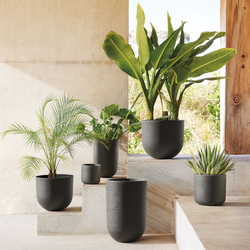 Seminyak Black Cement Indoor/Outdoor Planter Medium - image 6 of 14