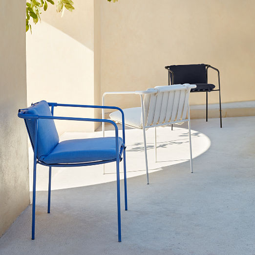 Navene Black Outdoor Dining Armchair Set of 4