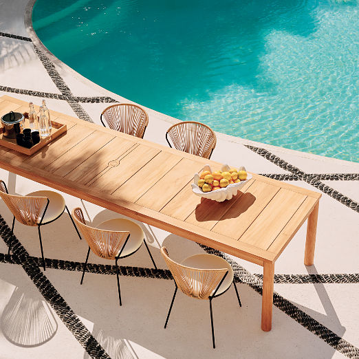 Pinet 144" Teak Outdoor Dining Table