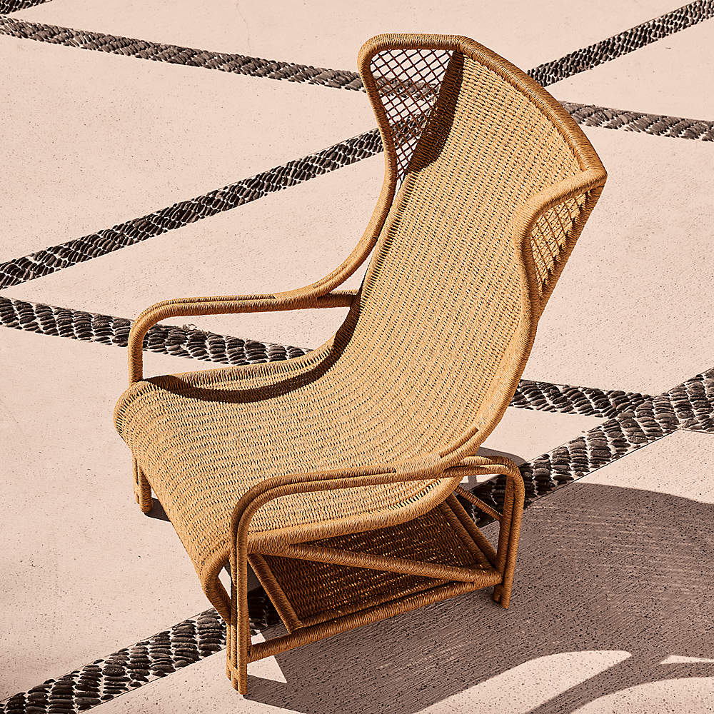 Cb2 wingback best sale chair