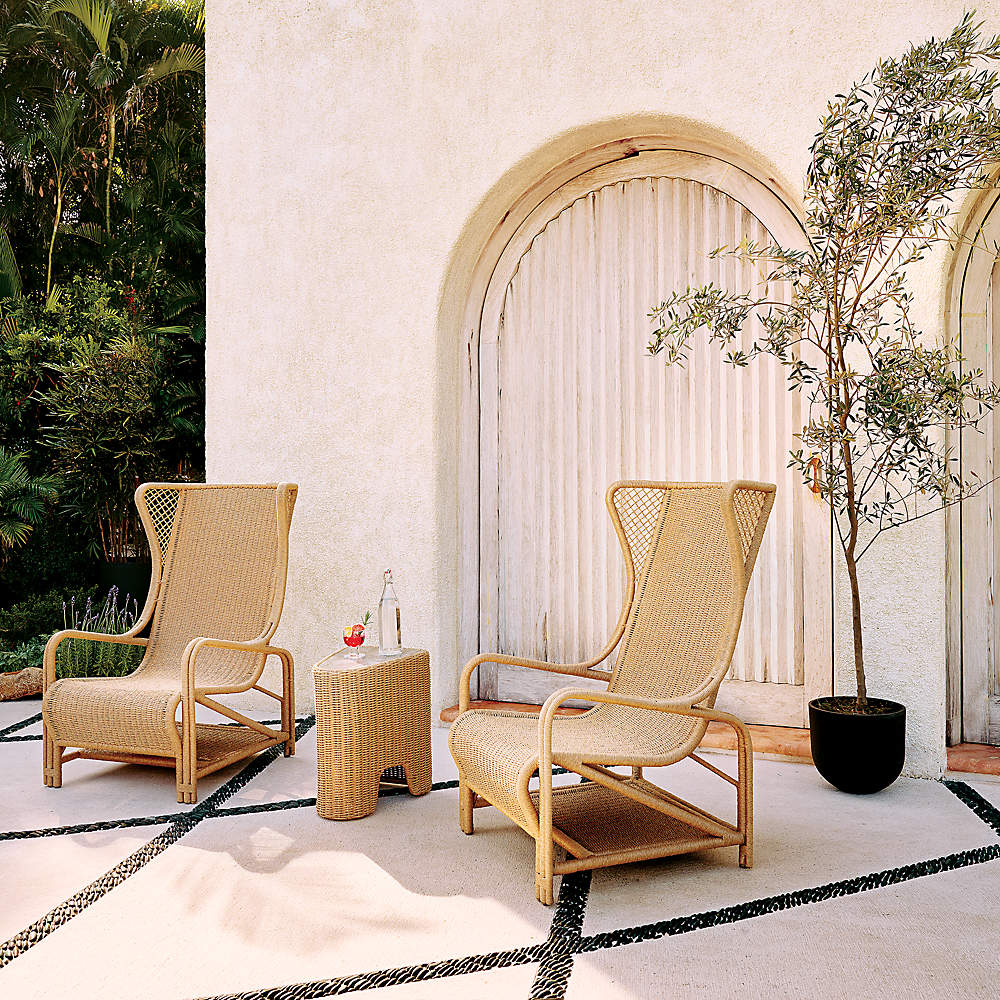 Cb2 wingback hot sale chair