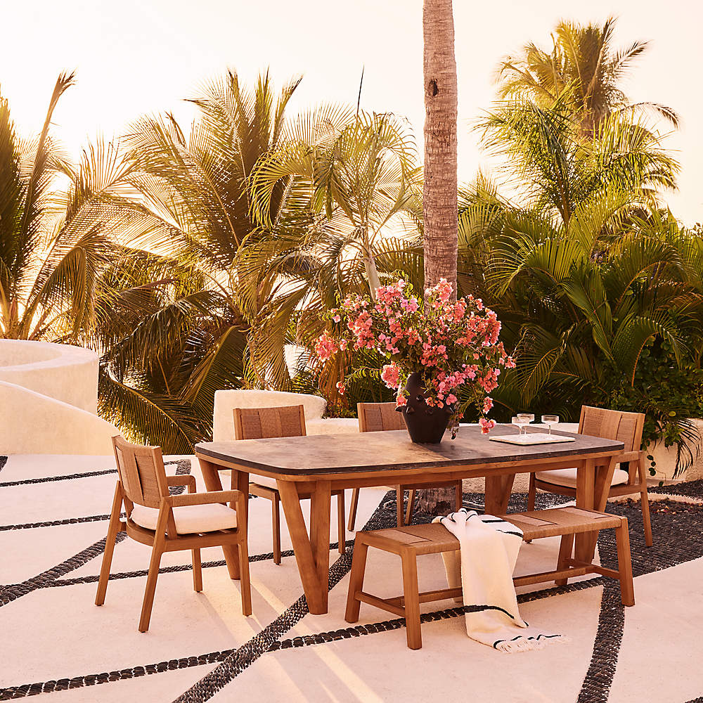 Cb2 outdoor store dining chairs