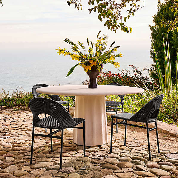 black rattan furniture CB2