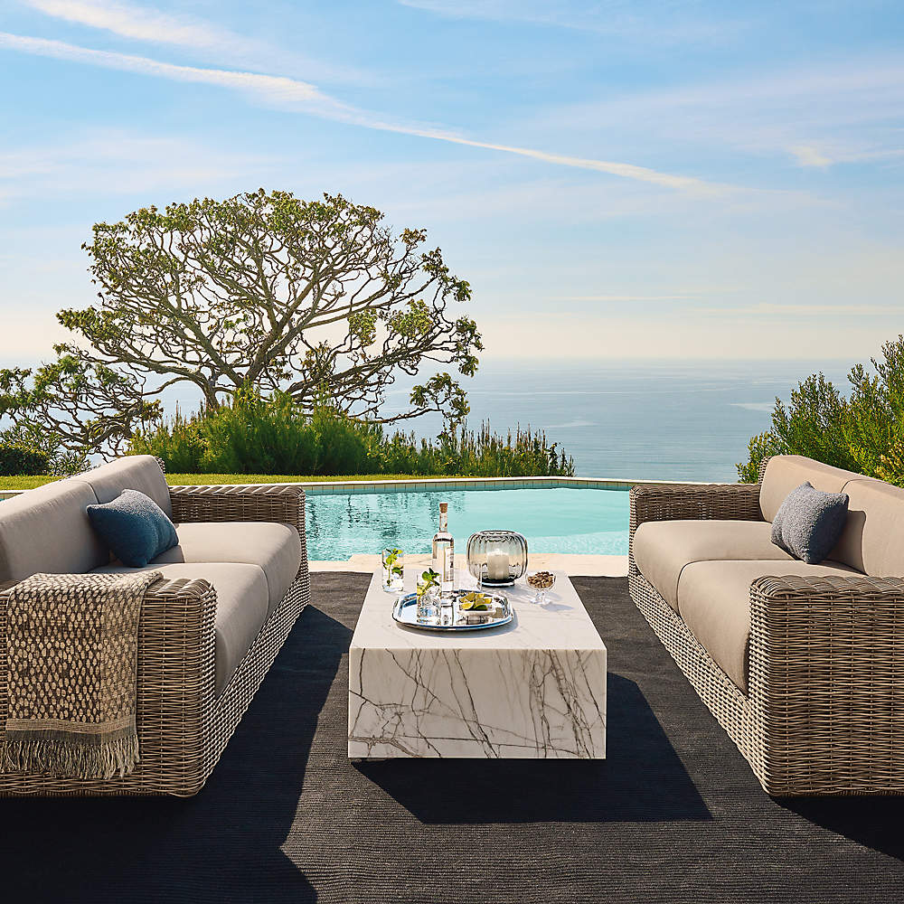 Resin top outdoor couch