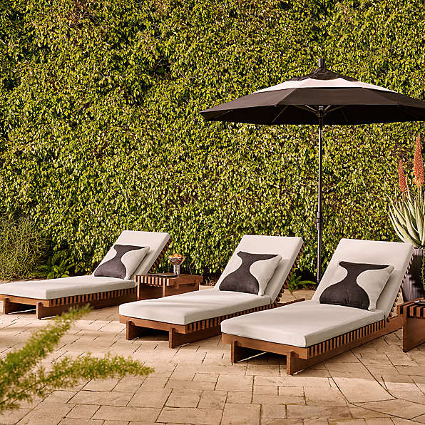 Modern Outdoor Sun Loungers Chaise Lounges Pool Chairs CB2