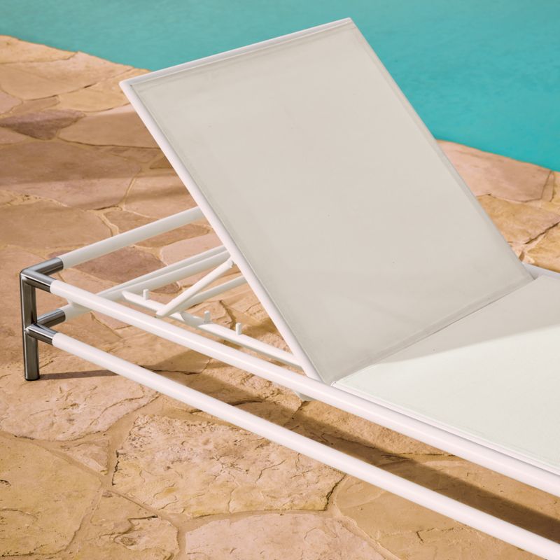 Jolena White Metal and Sunbrella® Outdoor Sun Lounger - image 5 of 13