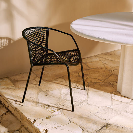 Sophia Black Outdoor Dining Armchair