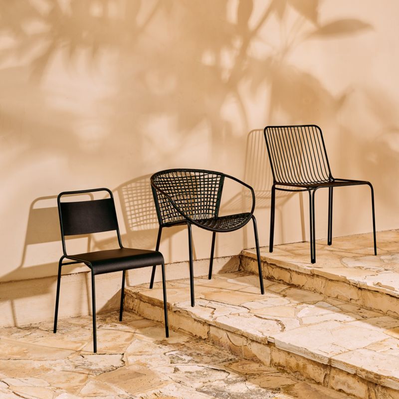 Sophia Black Outdoor Dining Armchair - image 3 of 10