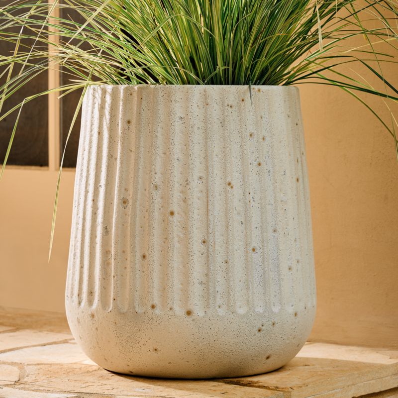 Etna White Glazed Indoor/Outdoor Planter Small - image 6 of 8