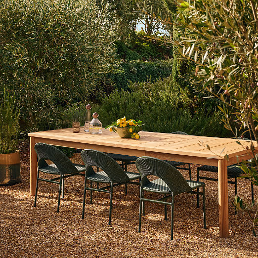 Pinet 108" Teak Outdoor Dining Table
