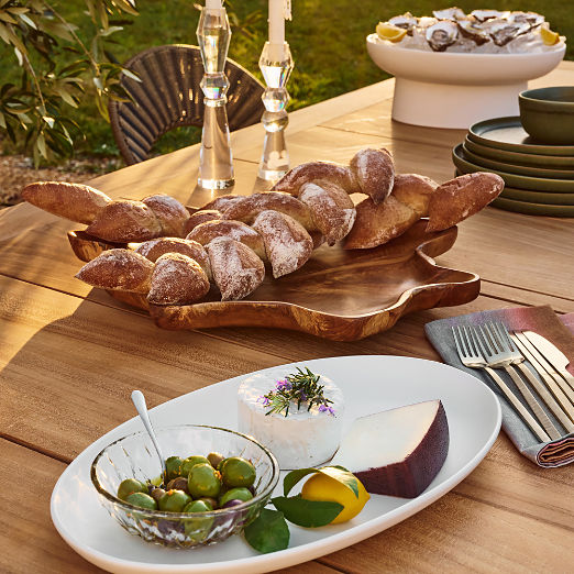 Mori Oval Matte White Serving Platter