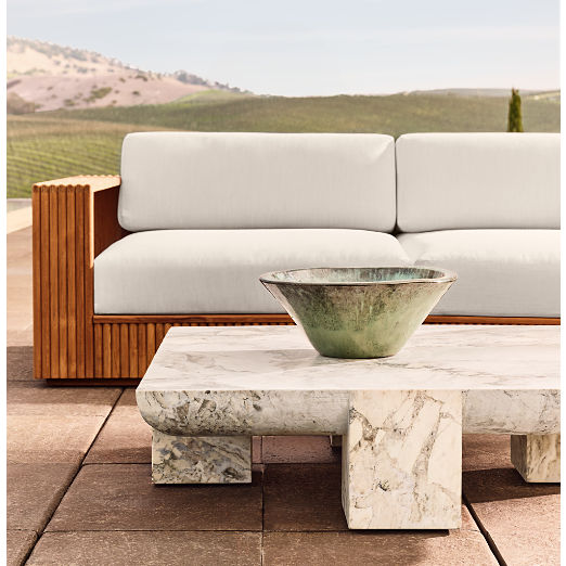 Marlo Square Marble Outdoor Coffee Table