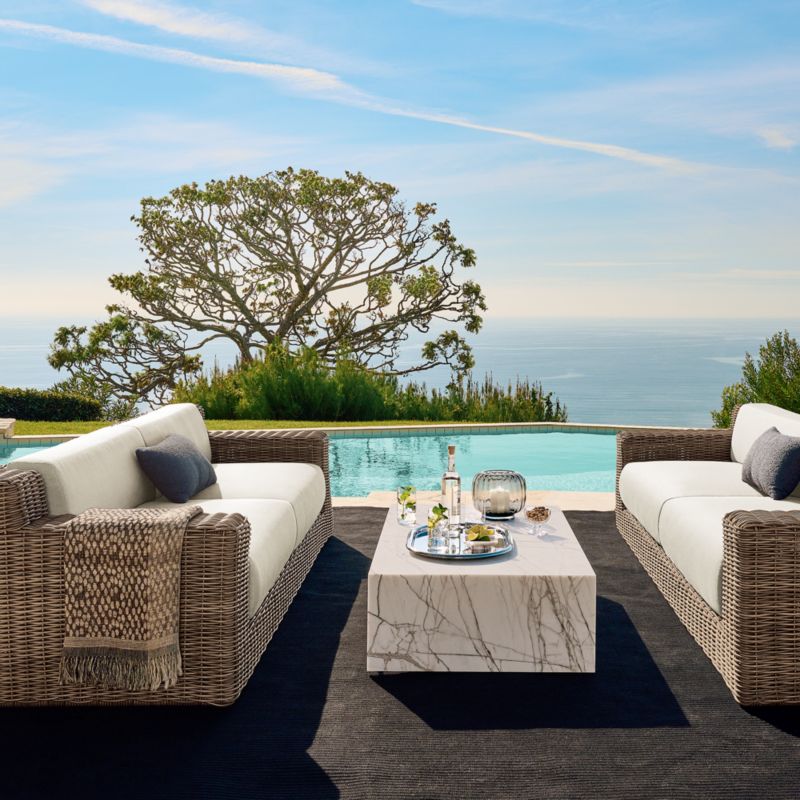 Maylin All-Weather Rattan Outdoor Lounge Chair with Warm White Sunbrella® Cushions - image 5 of 13