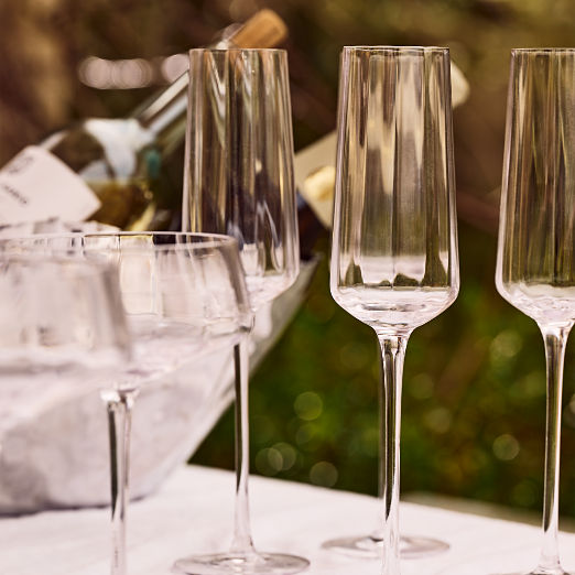 Muse Optic Fluted Champagne Flutes Set of 6