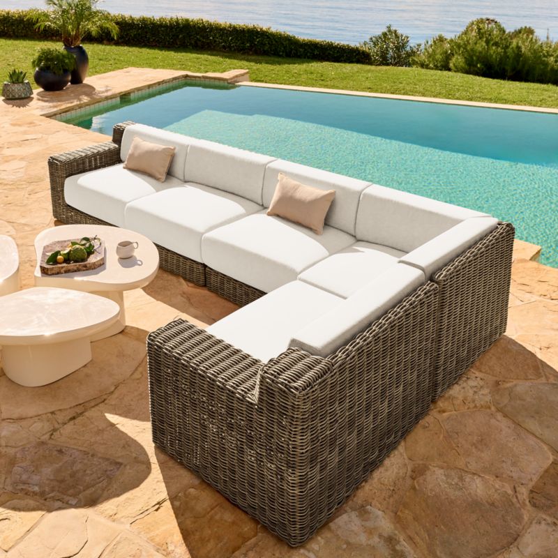 Maylin All-Weather Rattan Outdoor Lounge Chair with Warm White Sunbrella® Cushions - image 6 of 13