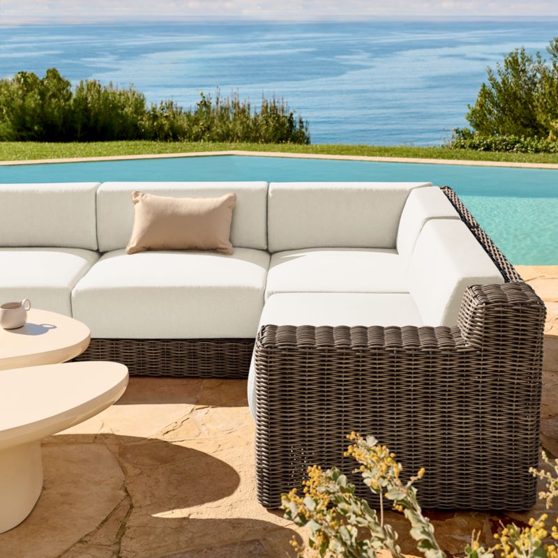 Maylin All-Weather Rattan Outdoor Lounge Chair with Warm White Sunbrella® Cushions - image 7 of 13