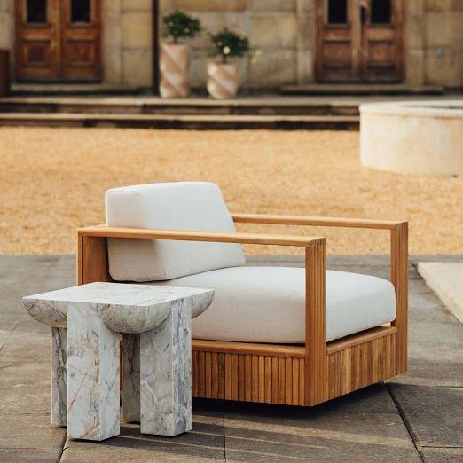 Marlo Square Marble Indoor/Outdoor Side Table