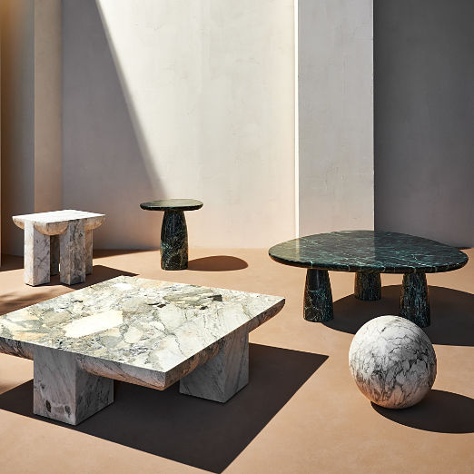 Playa White Faux Marble Indoor/Outdoor Ball Extra Large