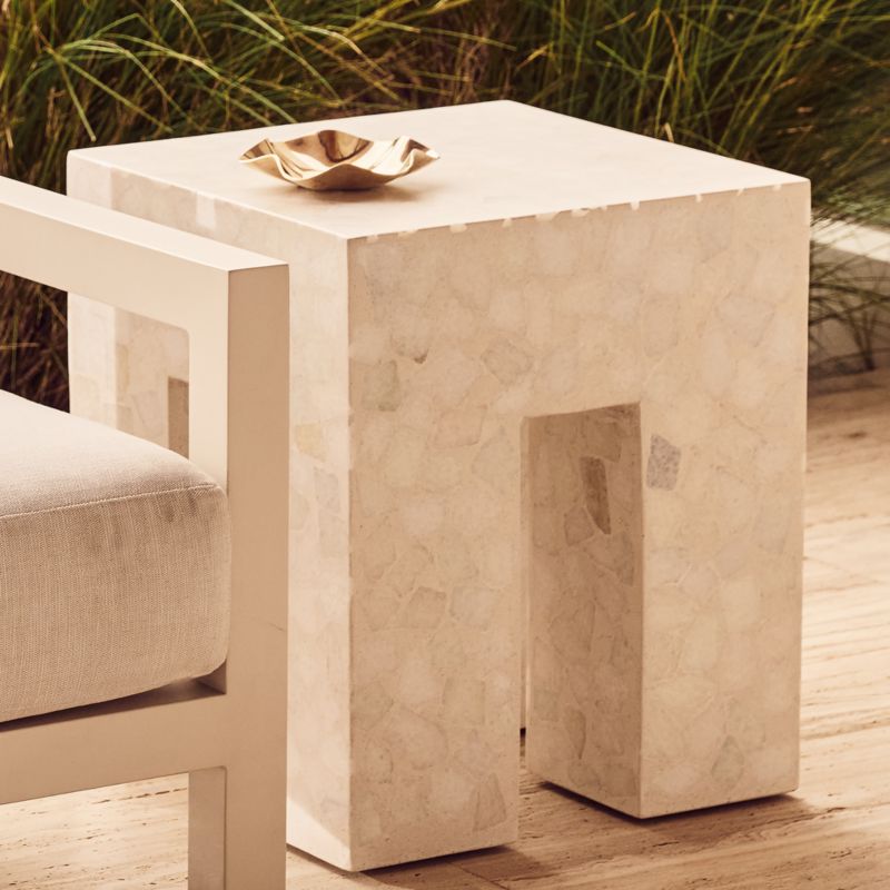 Scatola Square Terrazzo Outdoor Side Table - image 5 of 6