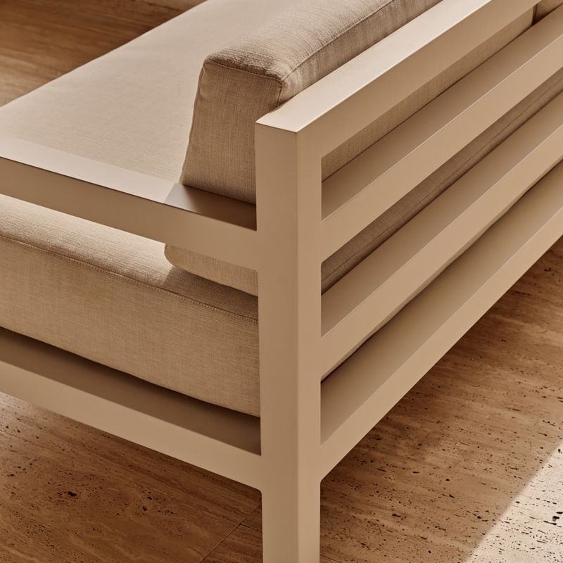 Bay 2-Piece Ivory Aluminum Left-Arm Chaise Outdoor Sectional Sofa with Ivory Cushions - image 9 of 11