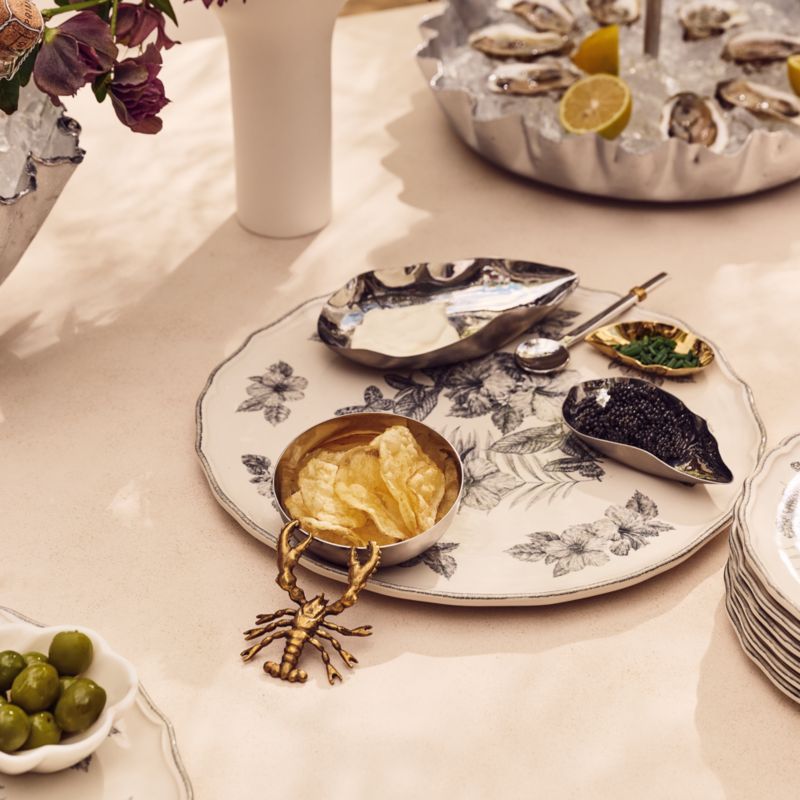 Stainless Steel and Brass Lobster Snack Bowl - image 1 of 5