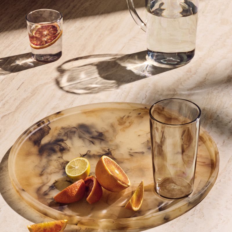 Faux Horn Round Resin Decorative Tray - image 2 of 6